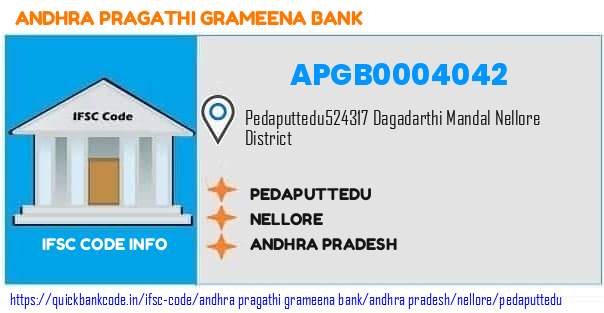 Andhra Pragathi Grameena Bank Pedaputtedu APGB0004042 IFSC Code