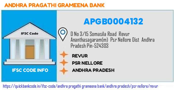 Andhra Pragathi Grameena Bank Revur APGB0004132 IFSC Code