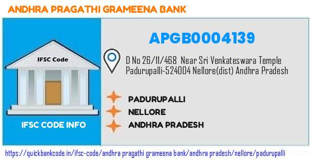 Andhra Pragathi Grameena Bank Padurupalli APGB0004139 IFSC Code