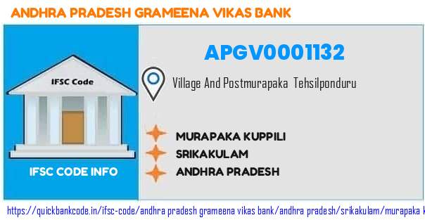 Andhra Pradesh Grameena Vikas Bank Murapaka Kuppili APGV0001132 IFSC Code