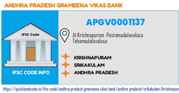 Andhra Pradesh Grameena Vikas Bank Krishnapuram APGV0001137 IFSC Code
