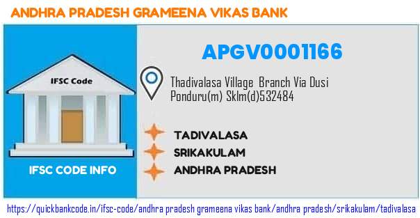 Andhra Pradesh Grameena Vikas Bank Tadivalasa APGV0001166 IFSC Code