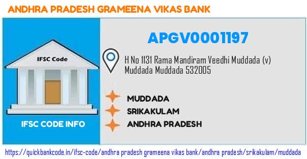 Andhra Pradesh Grameena Vikas Bank Muddada APGV0001197 IFSC Code