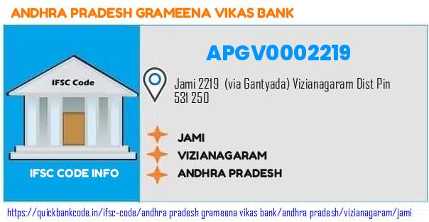 Andhra Pradesh Grameena Vikas Bank Jami APGV0002219 IFSC Code
