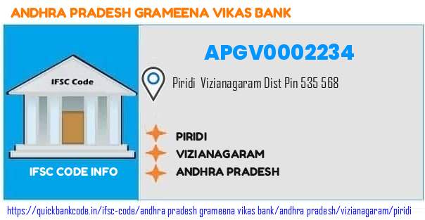 Andhra Pradesh Grameena Vikas Bank Piridi APGV0002234 IFSC Code