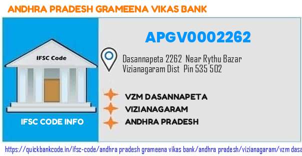 Andhra Pradesh Grameena Vikas Bank Vzm Dasannapeta APGV0002262 IFSC Code