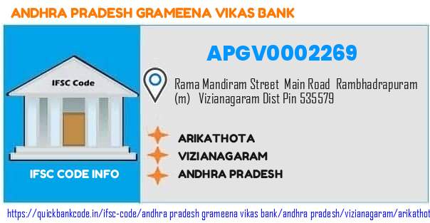 Andhra Pradesh Grameena Vikas Bank Arikathota APGV0002269 IFSC Code