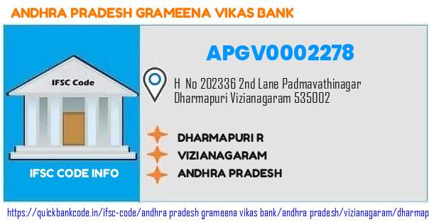 Andhra Pradesh Grameena Vikas Bank Dharmapuri R APGV0002278 IFSC Code