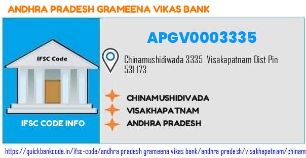 APGV0003335 Andhra Pradesh Grameena Vikas Bank. CHINAMUSHIDIVADA