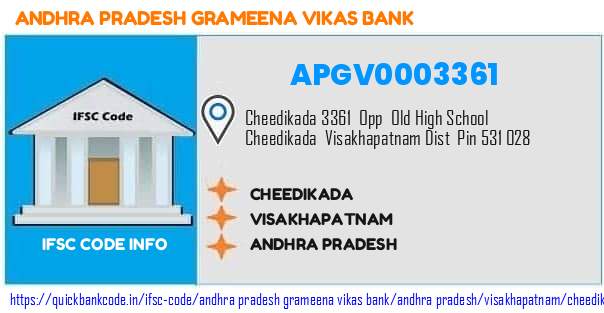 Andhra Pradesh Grameena Vikas Bank Cheedikada APGV0003361 IFSC Code