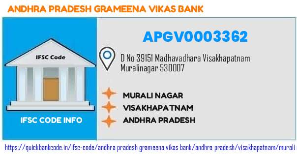 Andhra Pradesh Grameena Vikas Bank Murali Nagar APGV0003362 IFSC Code