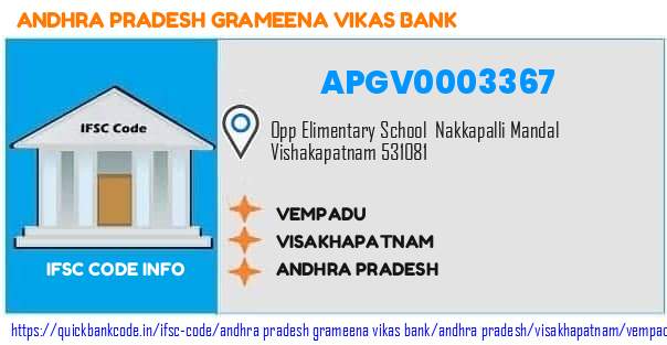 Andhra Pradesh Grameena Vikas Bank Vempadu APGV0003367 IFSC Code
