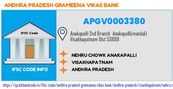 Andhra Pradesh Grameena Vikas Bank Nehru Chowk Anakapalli APGV0003380 IFSC Code