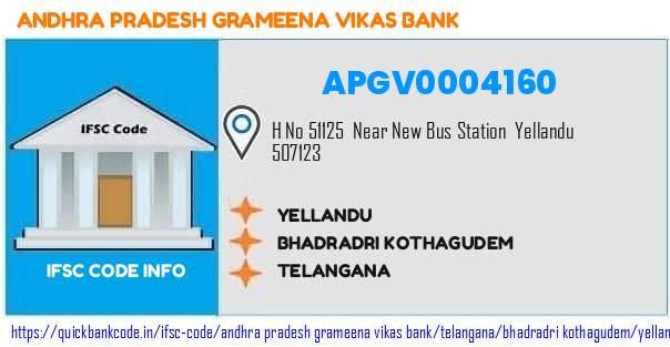 Andhra Pradesh Grameena Vikas Bank Yellandu APGV0004160 IFSC Code