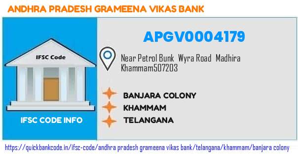 Andhra Pradesh Grameena Vikas Bank Banjara Colony APGV0004179 IFSC Code