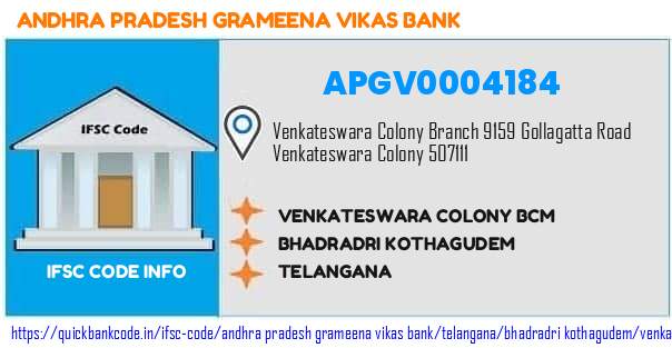 Andhra Pradesh Grameena Vikas Bank Venkateswara Colony Bcm APGV0004184 IFSC Code