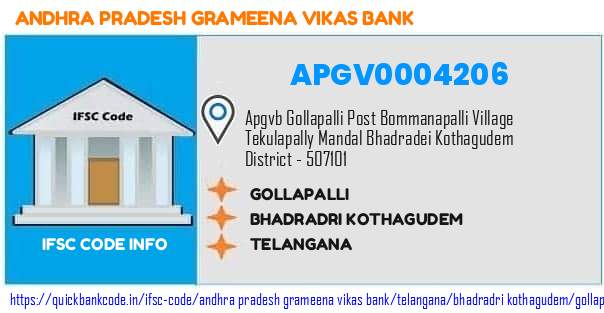 Andhra Pradesh Grameena Vikas Bank Gollapalli APGV0004206 IFSC Code