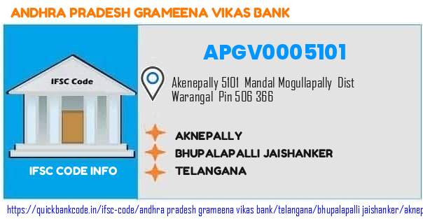 Andhra Pradesh Grameena Vikas Bank Aknepally APGV0005101 IFSC Code