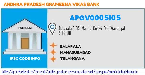Andhra Pradesh Grameena Vikas Bank Balapala APGV0005105 IFSC Code