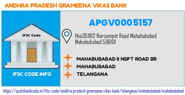 Andhra Pradesh Grameena Vikas Bank Mahabubabad Ii Nspt Road Br APGV0005157 IFSC Code