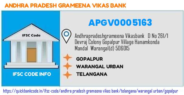 Andhra Pradesh Grameena Vikas Bank Gopalpur APGV0005163 IFSC Code