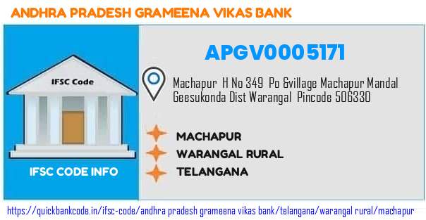 Andhra Pradesh Grameena Vikas Bank Machapur APGV0005171 IFSC Code