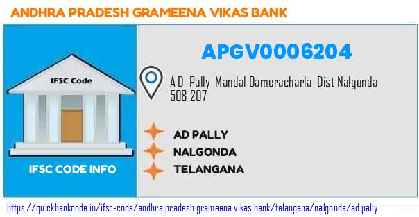 Andhra Pradesh Grameena Vikas Bank Ad Pally APGV0006204 IFSC Code