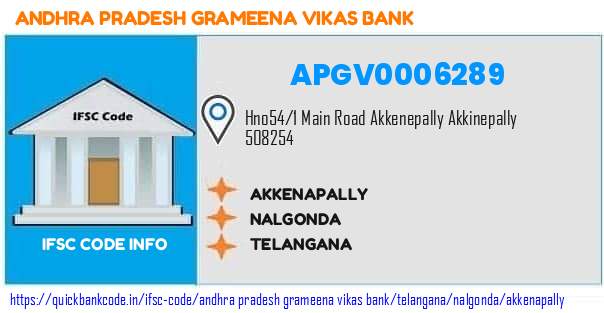 Andhra Pradesh Grameena Vikas Bank Akkenapally APGV0006289 IFSC Code