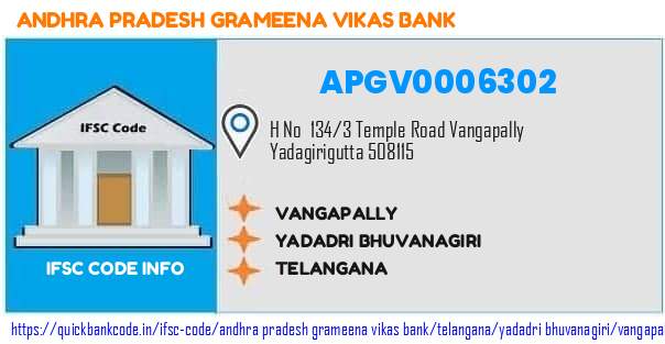 Andhra Pradesh Grameena Vikas Bank Vangapally APGV0006302 IFSC Code