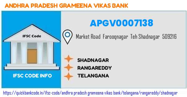 APGV0007138 Andhra Pradesh Grameena Vikas Bank. SHADNAGAR