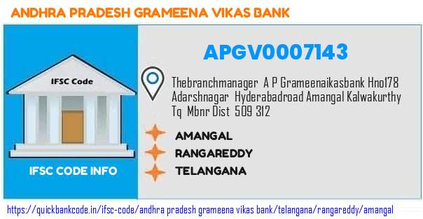 Andhra Pradesh Grameena Vikas Bank Amangal APGV0007143 IFSC Code
