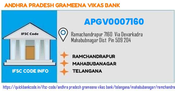 APGV0007160 Andhra Pradesh Grameena Vikas Bank. RAMCHANDRAPUR