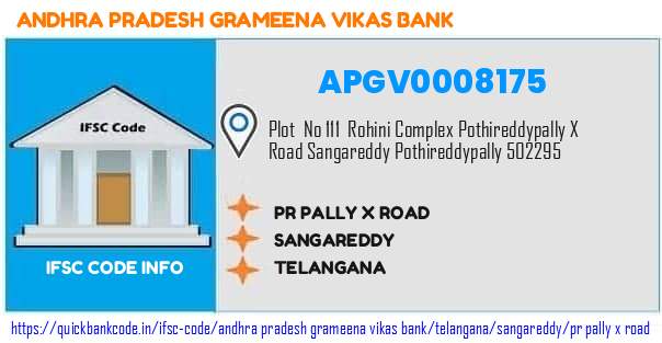 APGV0008175 Andhra Pradesh Grameena Vikas Bank. PR PALLY X ROAD