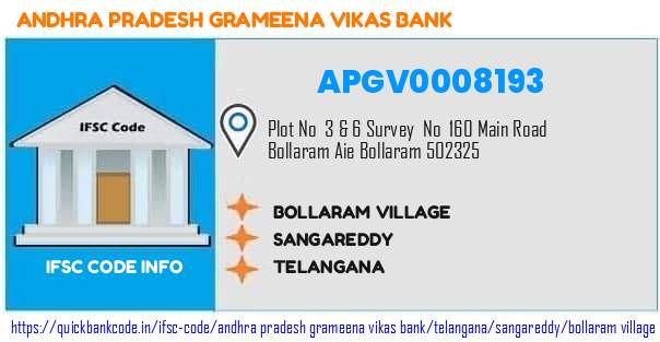 Andhra Pradesh Grameena Vikas Bank Bollaram Village APGV0008193 IFSC Code