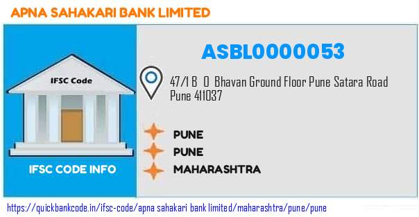 ASBL0000053 Apna Sahakari Bank. PUNE