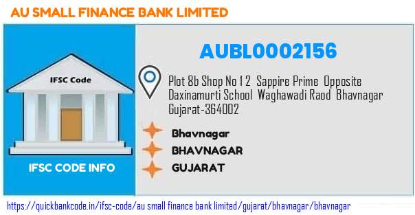Au Small Finance Bank Bhavnagar AUBL0002156 IFSC Code