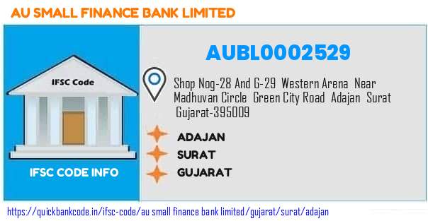 Au Small Finance Bank Adajan AUBL0002529 IFSC Code