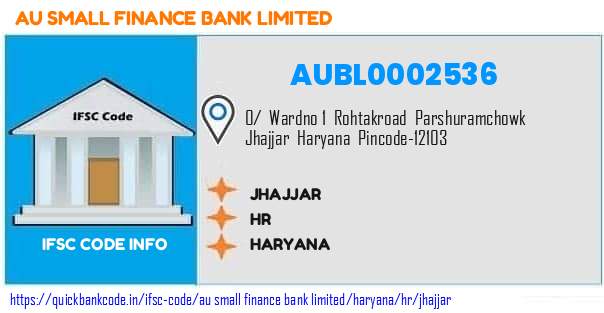 Au Small Finance Bank Jhajjar AUBL0002536 IFSC Code