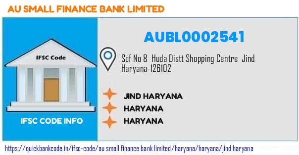 Au Small Finance Bank Jind Haryana AUBL0002541 IFSC Code