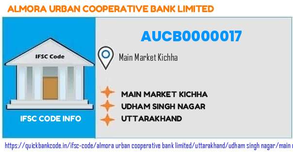 Almora Urban Cooperative Bank Main Market Kichha AUCB0000017 IFSC Code