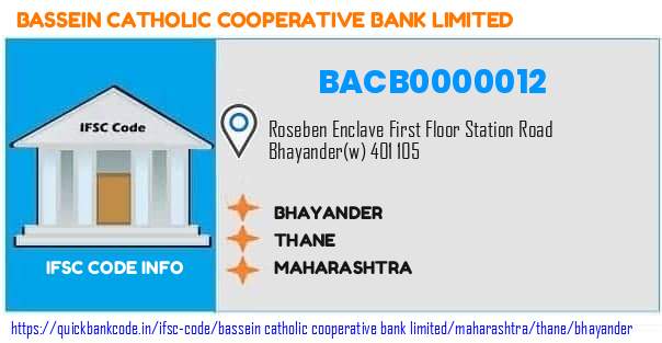 BACB0000012 Bassein Catholic Co-operative Bank. BHAYANDER