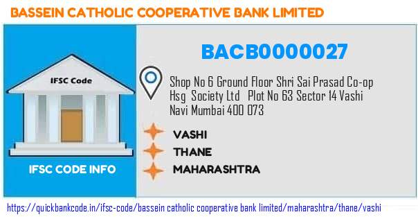 Bassein Catholic Cooperative Bank Vashi BACB0000027 IFSC Code