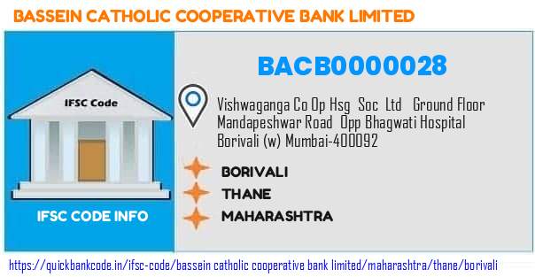 BACB0000028 Bassein Catholic Co-operative Bank. BORIVALI