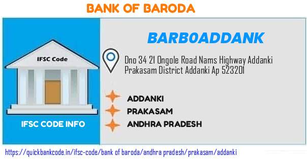 Bank of Baroda Addanki BARB0ADDANK IFSC Code