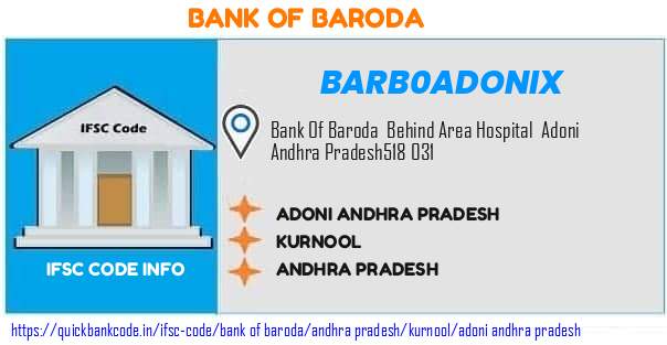 Bank of Baroda Adoni Andhra Pradesh BARB0ADONIX IFSC Code