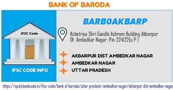 Bank of Baroda Akbarpur Dist Ambedkar Nagar BARB0AKBARP IFSC Code