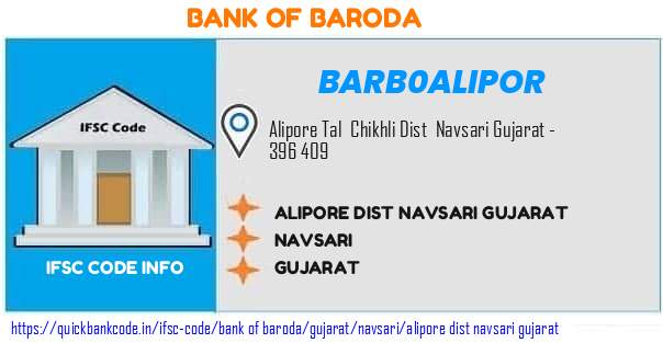 Bank of Baroda Alipore Dist Navsari Gujarat BARB0ALIPOR IFSC Code