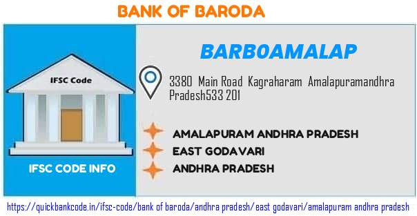 Bank of Baroda Amalapuram Andhra Pradesh BARB0AMALAP IFSC Code