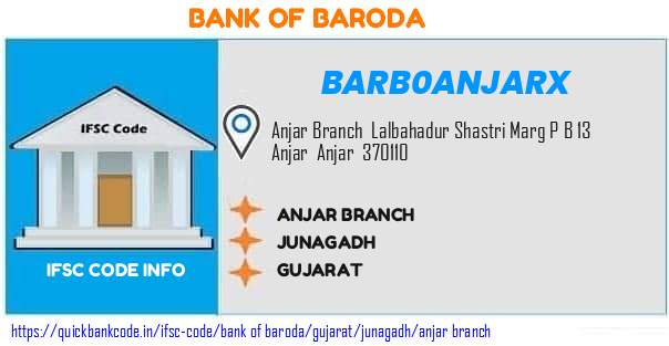 Bank of Baroda Anjar Branch BARB0ANJARX IFSC Code