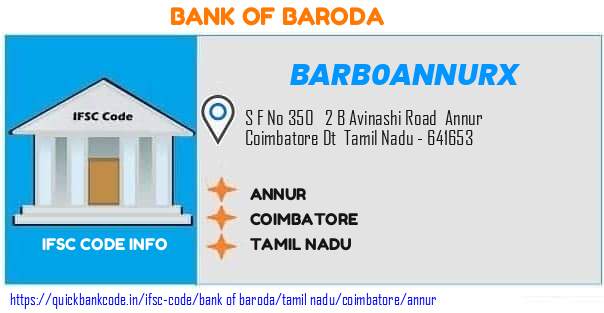 BARB0ANNURX Bank of Baroda. ANNUR